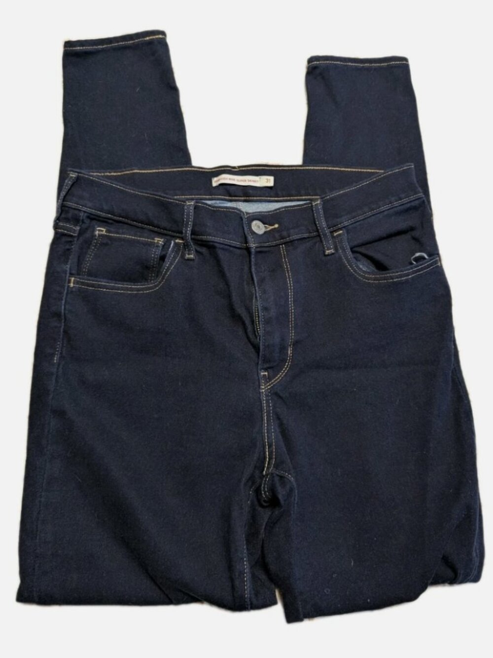 Levi's 720 High Rise Super Skinny Dark Wash Denim Jeans - Size 31